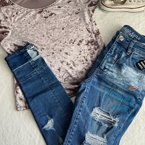 American Eagle graphic jeggings - Picture 8 of 11